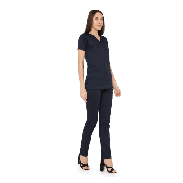 Women's Stretch Scrub Suit LYCO V - 2 Free Embroidery (SLIM FIT) - Uwears®